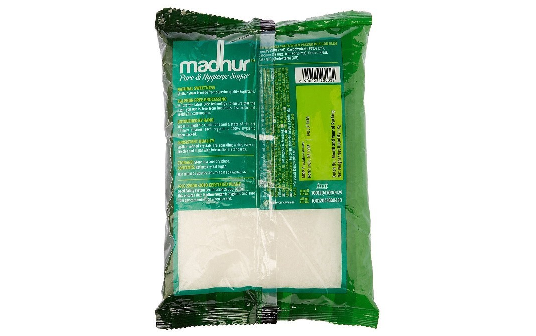 Madhur Pure & Hygienic Sugar    Pack  1 kilogram